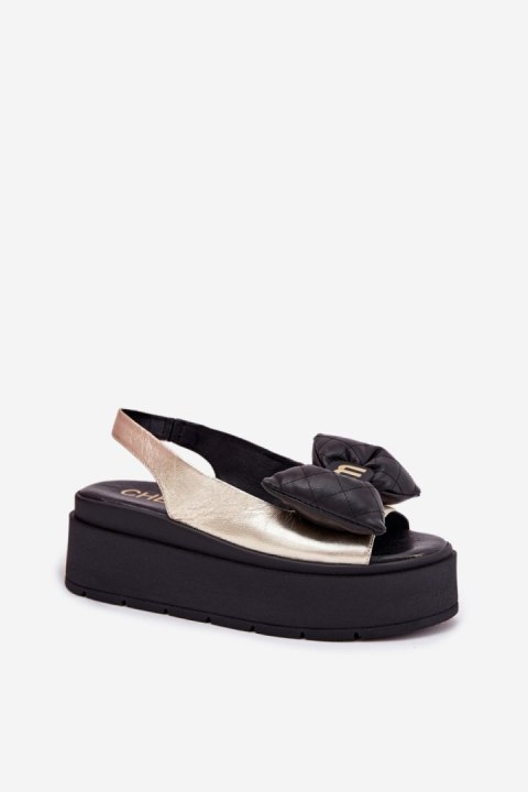 Sandały Model CheBello 4641 Gold/Black - Step in style