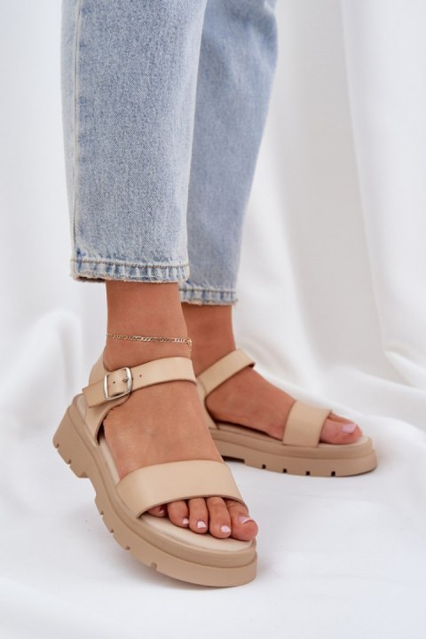 Sandały Model Evaretha Al17 Beige - Step in style