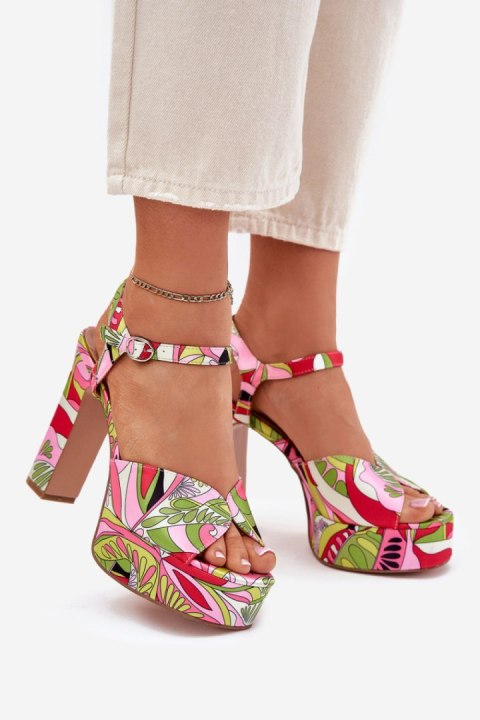Sandały Model Slaria L2837 Pink/Green - Step in style