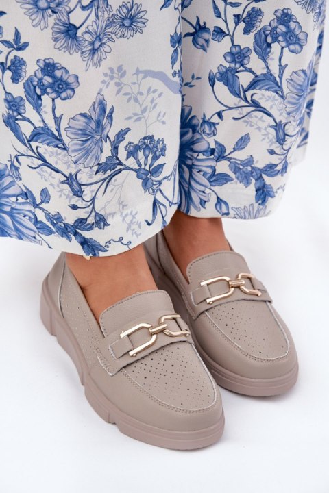 Mokasyny Model Vinceza 88007 Dark Beige - Step in style