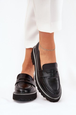 Mokasyny Model Wilamla 100-368 Black Skóra - Step in style