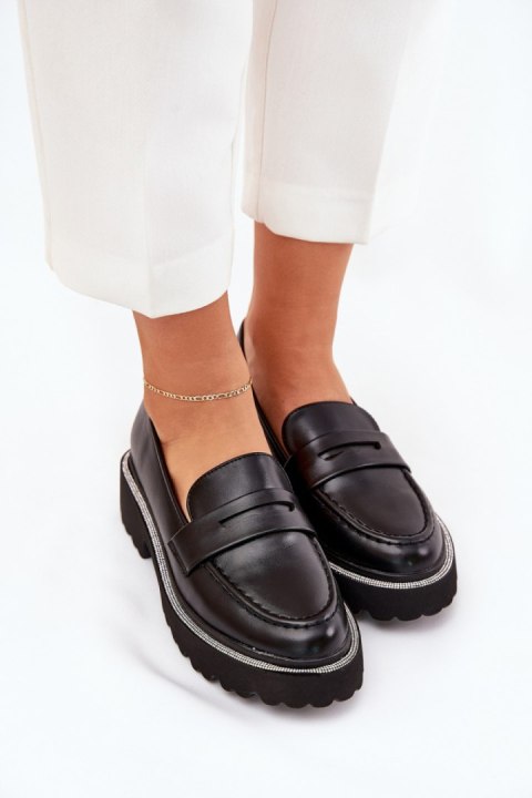 Mokasyny Model Wilamla 100-368 Black Skóra - Step in style