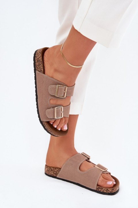 Sandał Klapki Model Lunera 7919 Khaki - Step in style