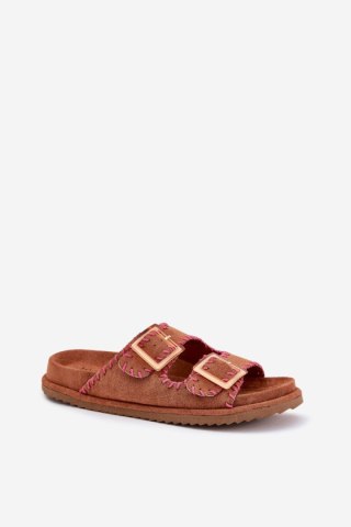 Sandał Klapki Model Visley G474 Camel - Step in style