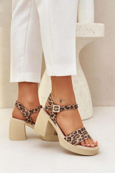 Sandały Model Zazoo 40386 Panterka Brown/Beige - Step in style