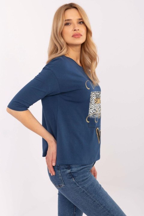 Bluzka Model CLM-BZ-0014.42 Dark Blue - Factory Price