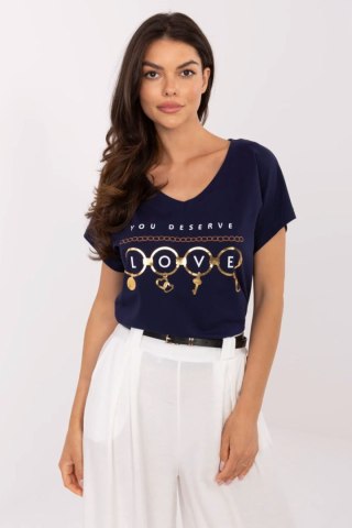 Tshirt Damski Model CLM-TS-1729.86 Navy - Factory Price