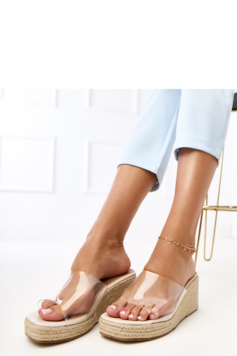 Sandał Klapki Model Felicity F477 Beige - PRIMO