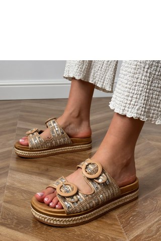 Sandał Klapki Model Lanora HF11-6 Beige - PRIMO