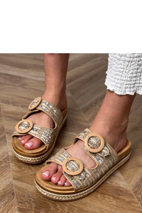 Sandał Klapki Model Lanora HF11-6 Beige - PRIMO