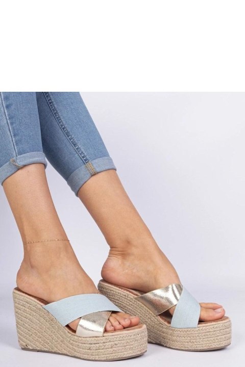 Sandał Klapki Model Lerada 5980 Jeans - PRIMO