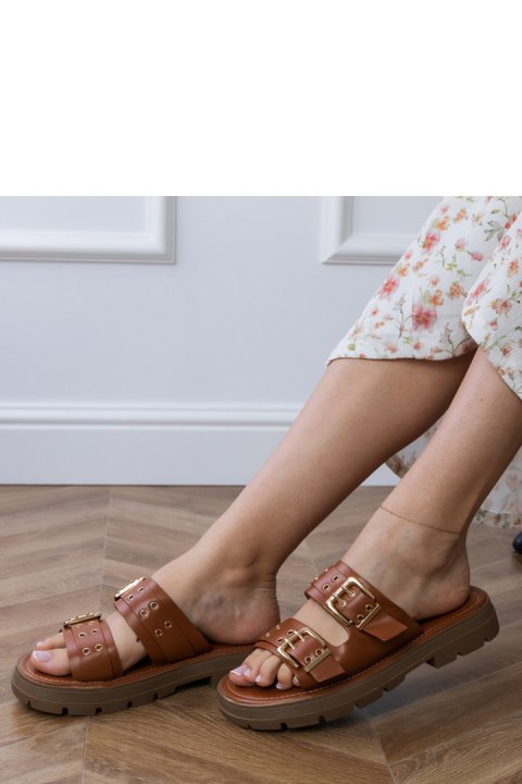 Sandał Klapki Model Liluna DFY-9 Brown - PRIMO