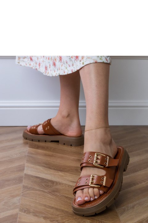 Sandał Klapki Model Liluna DFY-9 Brown - PRIMO