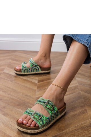 Sandał Klapki Model Zebrina X5-390 Green - PRIMO