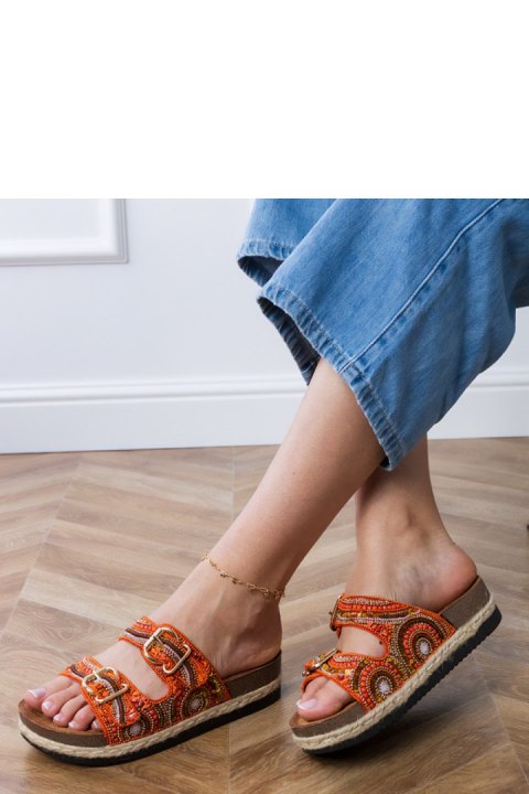Sandał Klapki Model Zebrina X5-390 Orange - PRIMO