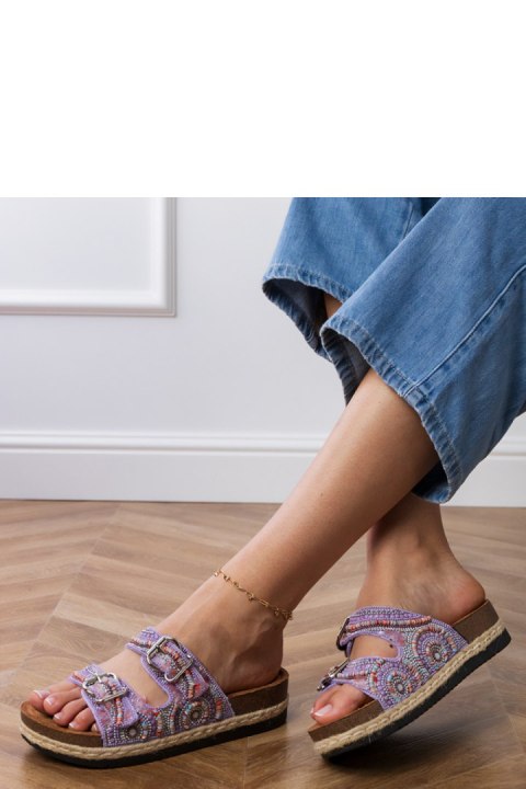 Sandał Klapki Model Zebrina X5-390 Violet - PRIMO