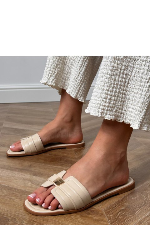 Sandał Klapki Model Lewanda DM453 Beige - PRIMO