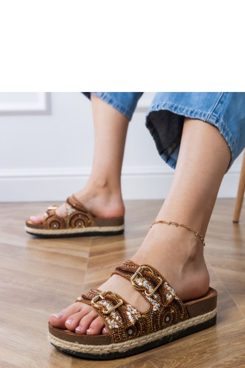 Sandał Klapki Model Zebrina X5-390 Brown - PRIMO
