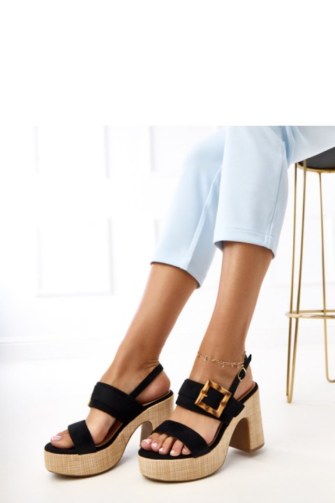 Sandały Model Elevira E5572 Black - PRIMO