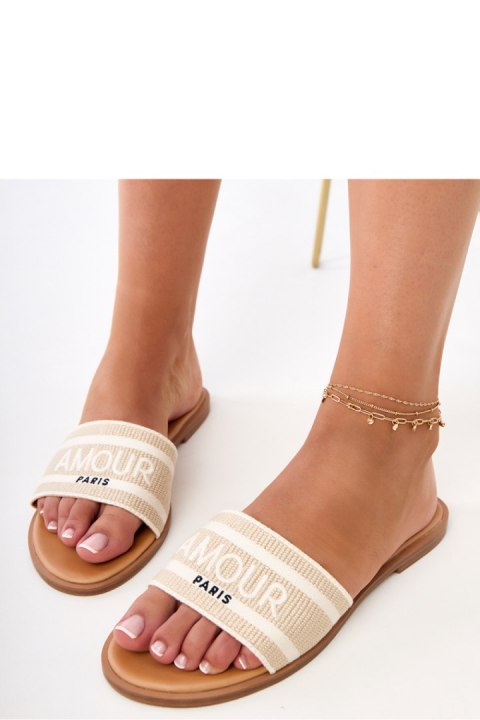 Sandał Klapki Model Fargiza GQ8-060 Beige - PRIMO