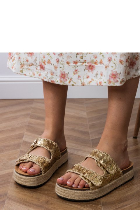 Sandał Klapki Model Induri X5-382 Gold - PRIMO