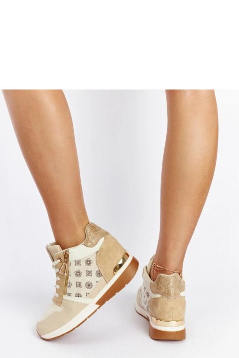 Beżowe sneakersy na koturnie Knoxville - Solea
