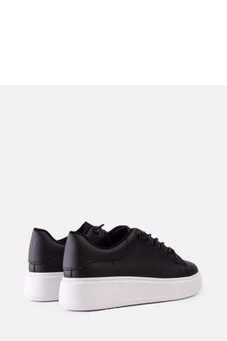 Czarne sneakersy z efektownym zdobieniem Asmait - Solea
