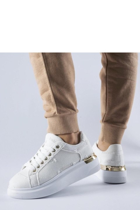 Białe sneakersy na platformie Ossona - Solea