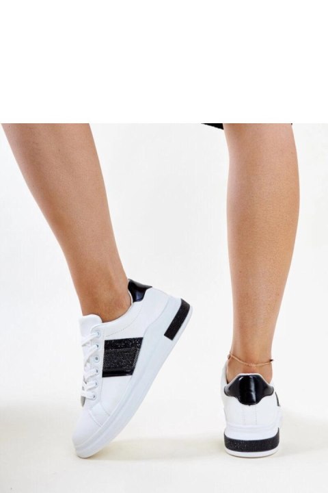 Biało-czarne sneakersy z cyrkoniami Giulia - Solea