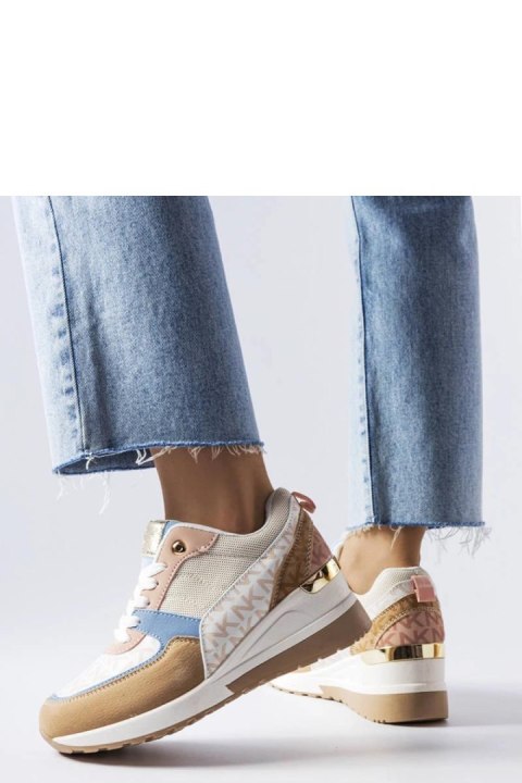 Beżowo-niebieskie sneakersy Mireault - Solea