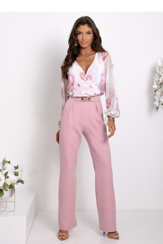 Spodnie Komplet Model Milano 01801. Dirty Pink/Flowers - With You