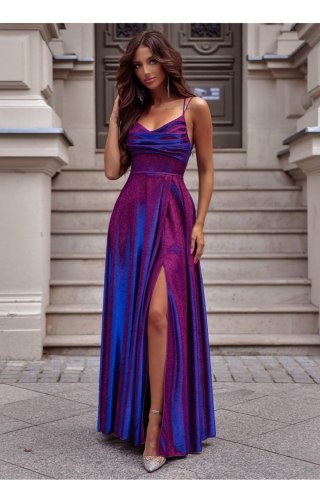 Sukienka Model Valeria Lux 001171. Multi Violet/Navy - With You