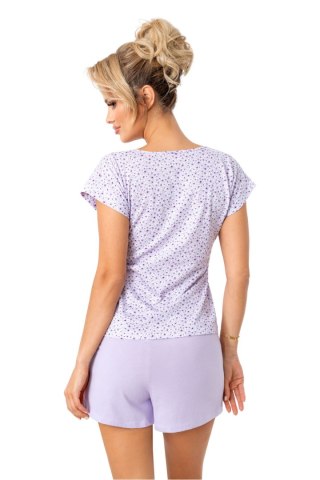 Piżama Damska Model Fiorella Shorts Liliowy - Donna