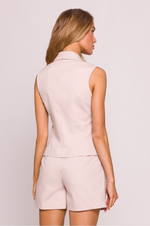 Kamizelka Model MOE859 Beige - Moe