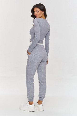 Spodnie Komplet Model A9 Grey Melange - Makadamia