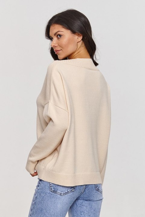Sweter Damski Model S158 Light Beige - Makadamia