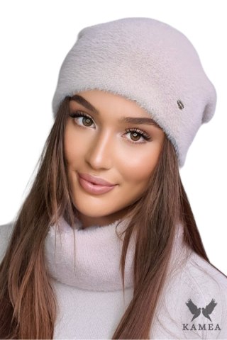 IRYDA zimowa czapka damska kolor jasny różowy - Kamea