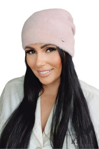 IRYDA zimowa czapka damska kolor różowy - Kamea