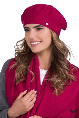 INEZZ beret damski kolor fuksja - Kamea