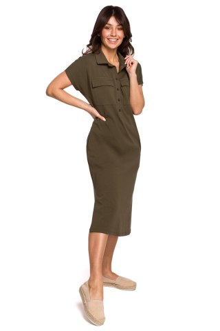 Sukienka Model B222 Khaki - BeWear Hurtownia odzieży on-line, moda damska, bielizna i obuwie dla kobiet - Matterhorn.pl