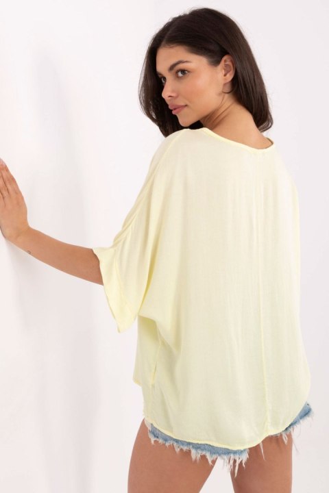 Bluzka Model TW-BZ-BI-3228.75 Light Yellow - Och Bella