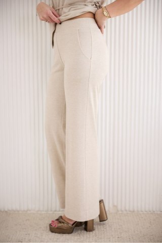 Spodnie Damskie Model M419LX Lurex Beige - La Aurora