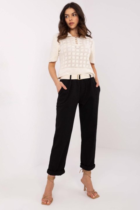 Spodnie Damskie Model DHJ-SP-20506.79 Black - Italy Moda