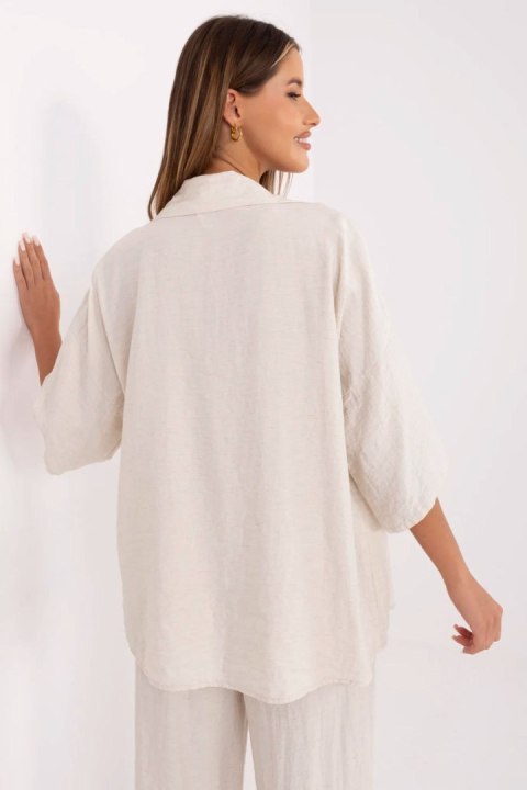 Koszula Damska Model MI-KS-6537.74P Light Beige - Italy Moda
