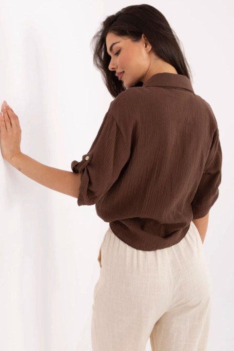 Koszula Damska Model DHJ-KS-8595-1.66 Brown - Italy Moda
