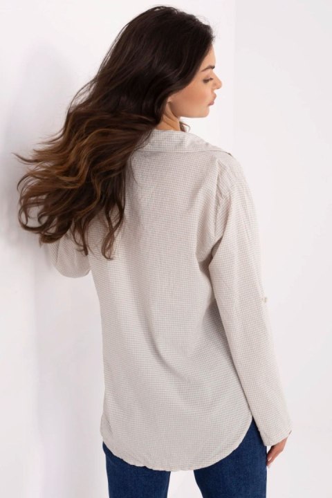 Koszula Damska Model MO-KS-1803.89 White/Beige - Italy Moda