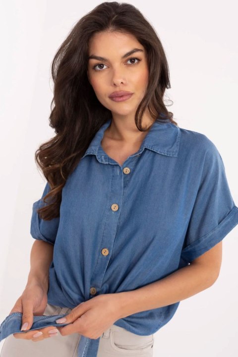Koszula Damska Model MO-KS-231876.27 Dark Blue - Italy Moda
