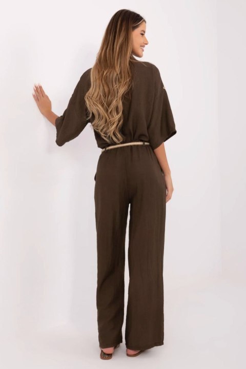Spodnie Damskie Model MI-SP-6560.73P Dark Brown - Italy Moda