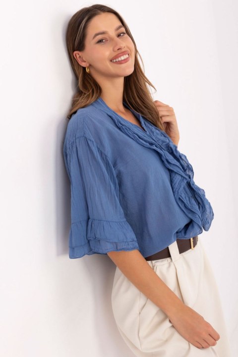 Koszula Damska Model MI-KS-92224.95 Dark Blue - Italy Moda