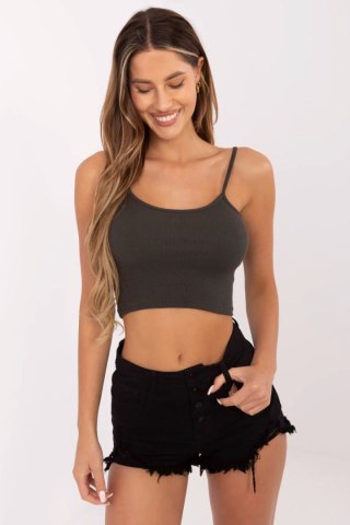 Koszulka Top Model RV-TP-6626.88 Dark Khaki - Rue Paris